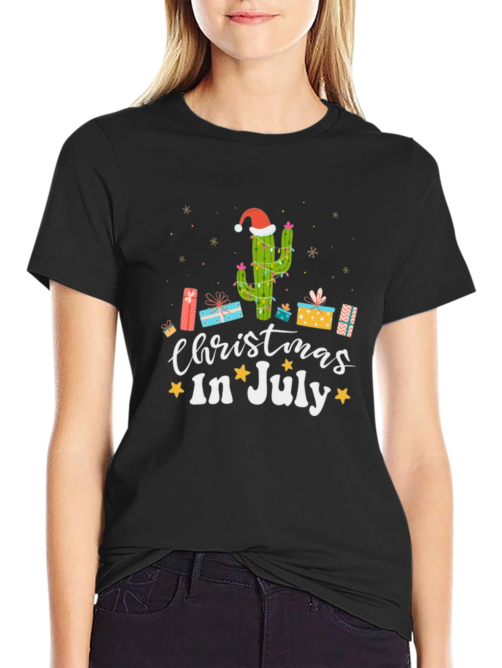 Christmas in July Cactus T-Shirt
