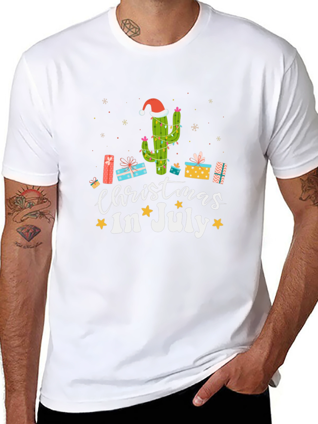 Christmas in July Cactus T-Shirt