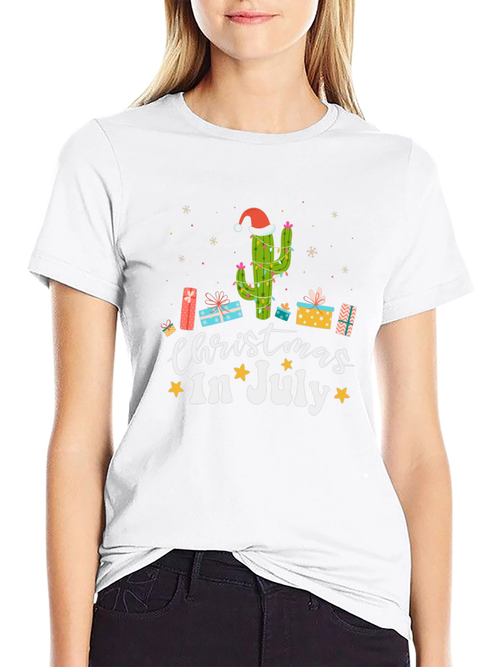Christmas in July Cactus T-Shirt