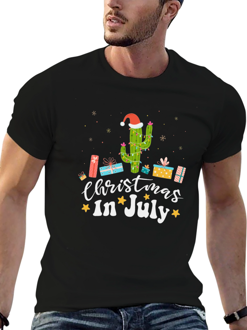 Christmas in July Cactus T-Shirt