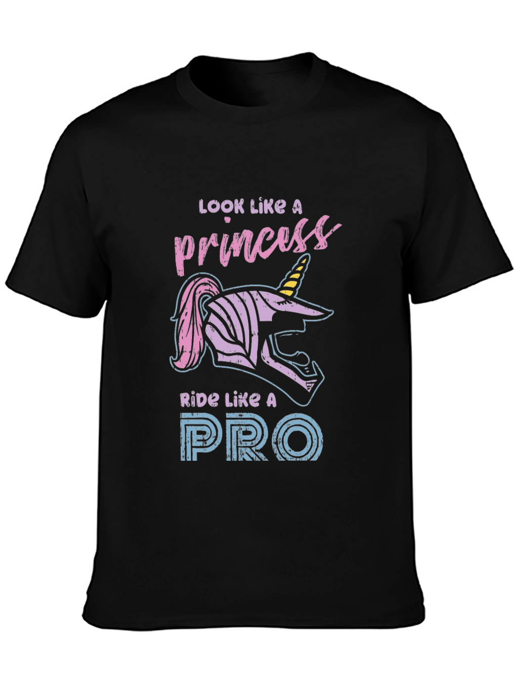 Princess Ride Like A Pro Black Graphic Tee