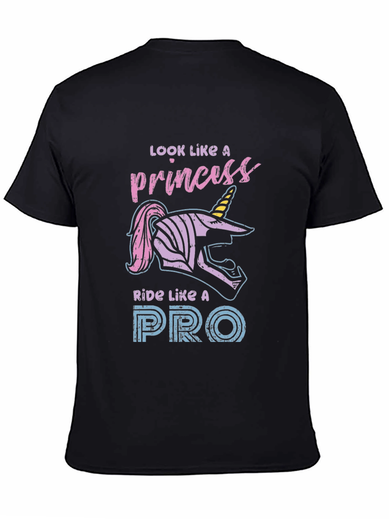 Princess Ride Like A Pro Black Graphic Tee