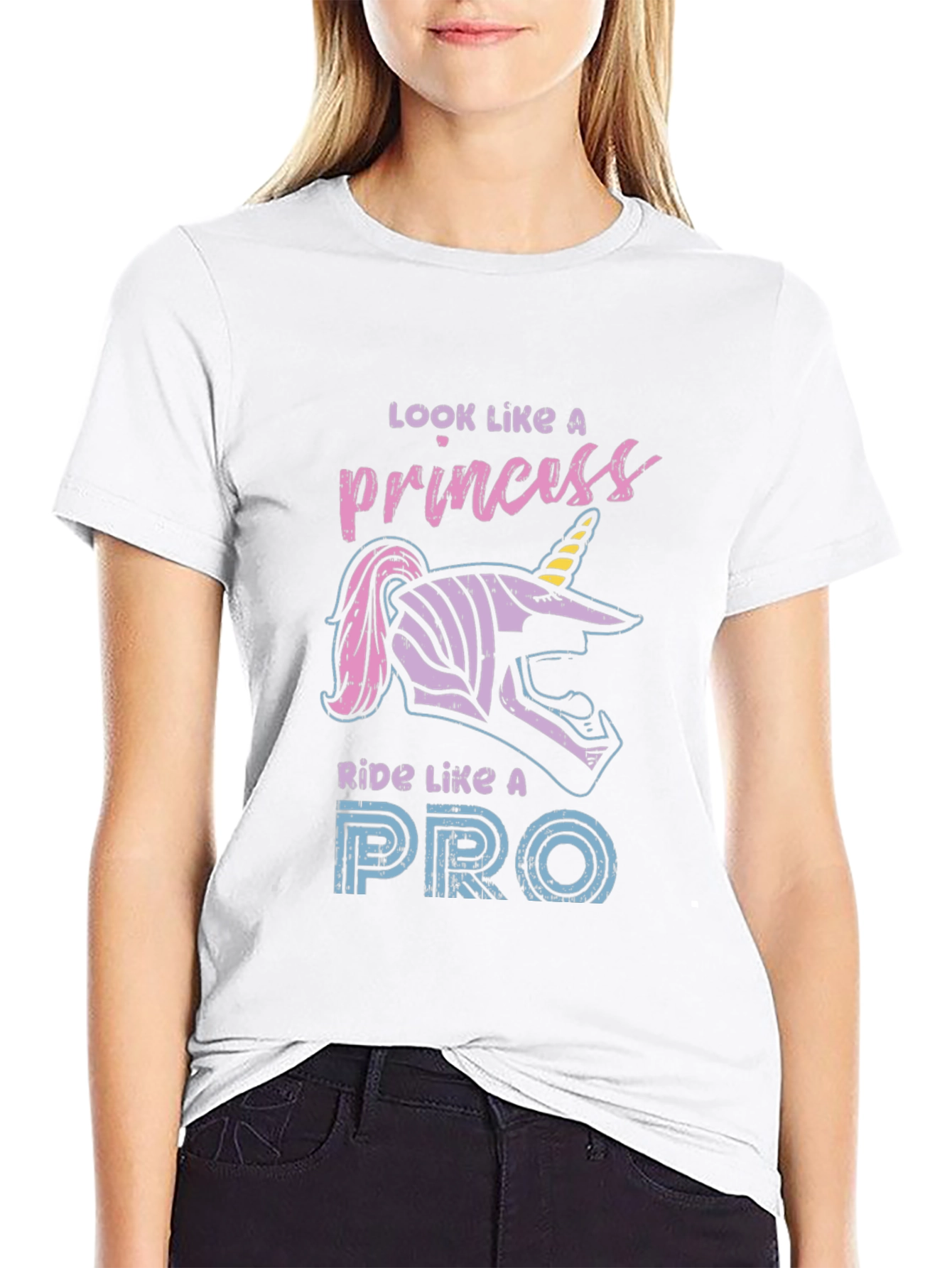 Princess Ride Like A Pro Black Graphic Tee