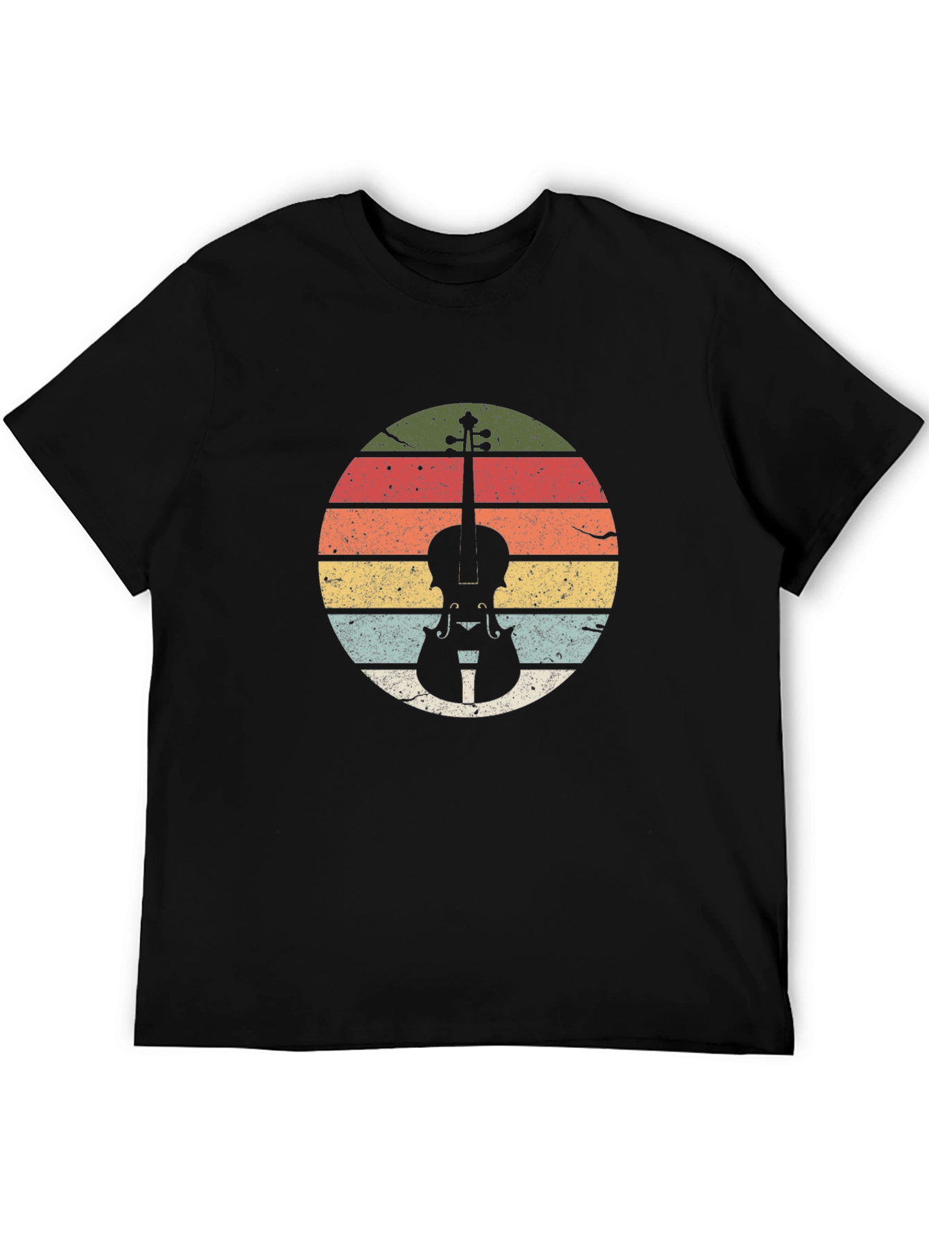 Vintage Violin Sunset Graphic Tee