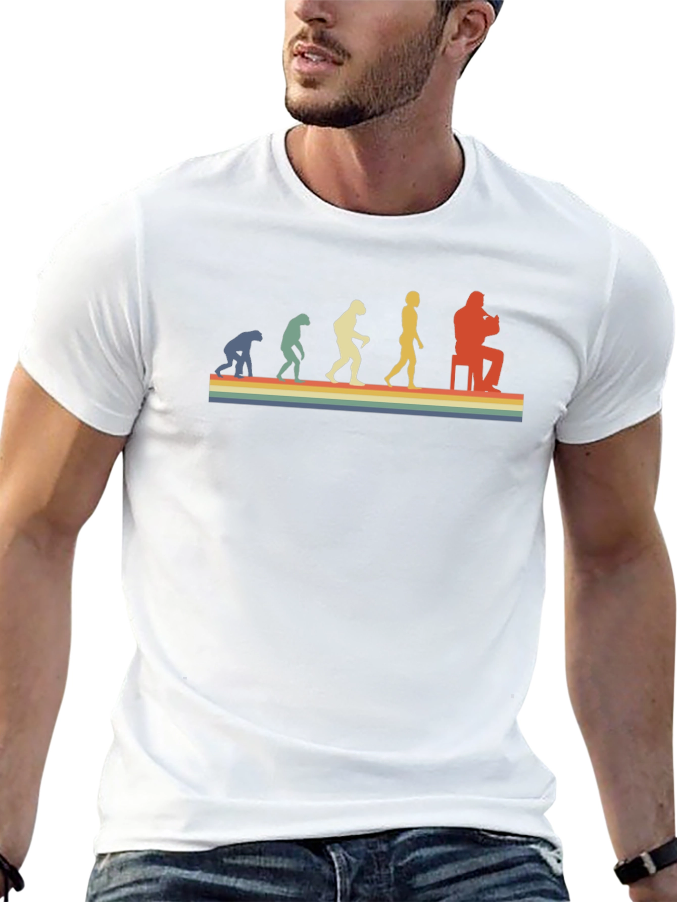 Retro Evolution Musician T-Shirt - Black
