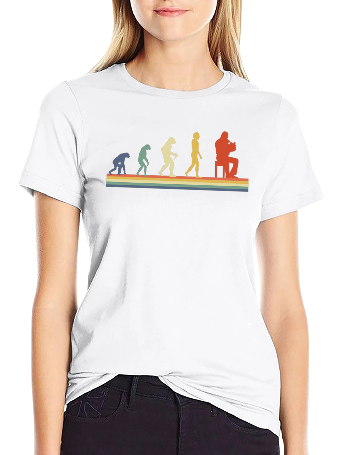 Retro Evolution Musician T-Shirt - Black