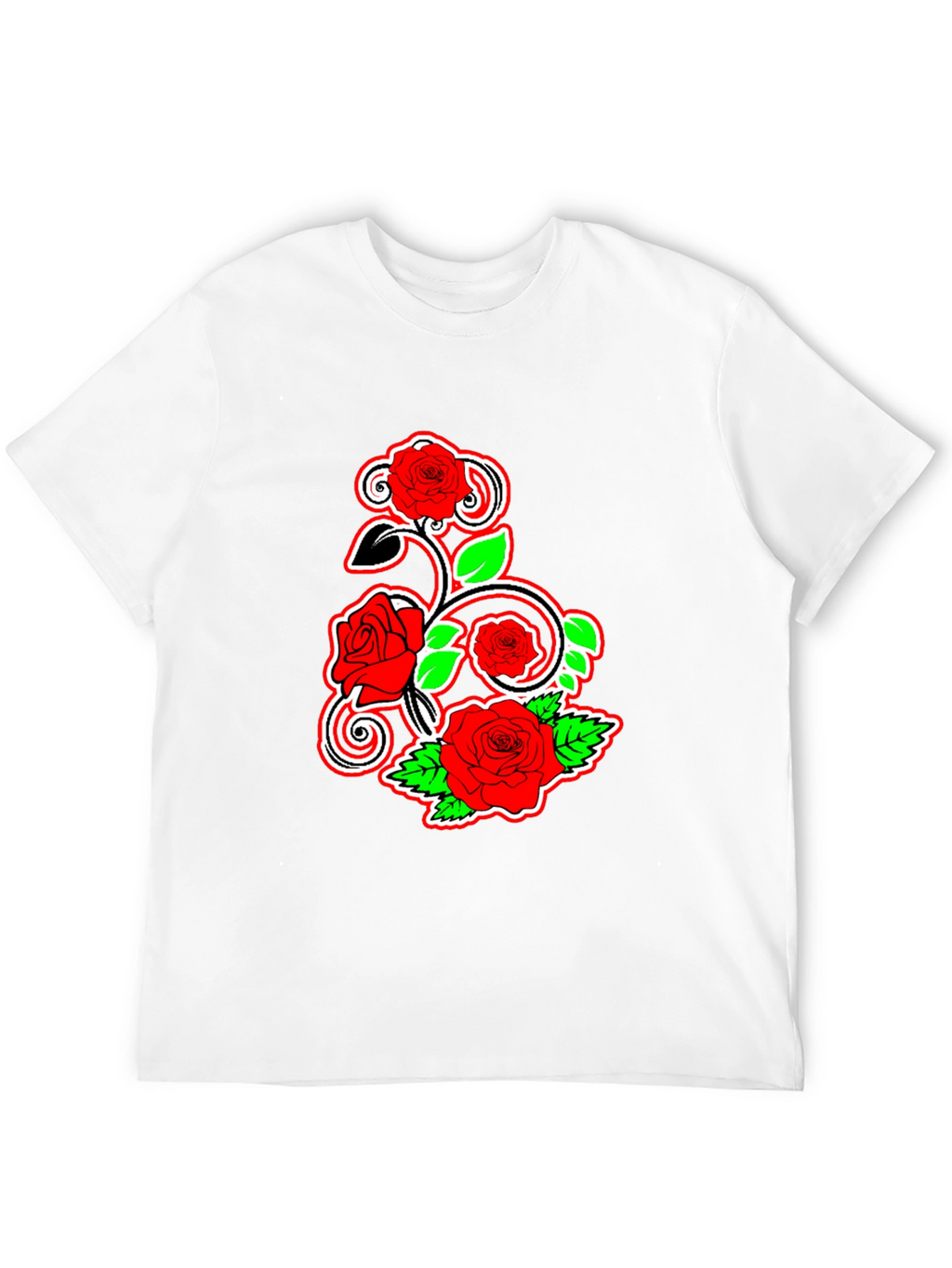 Black Rose Vine Graphic Tee