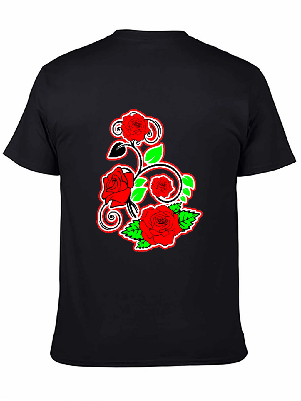 Black Rose Vine Graphic Tee