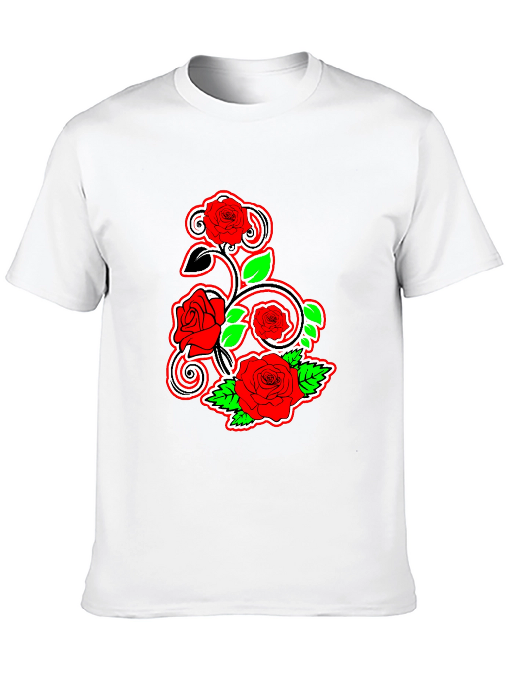 Black Rose Vine Graphic Tee