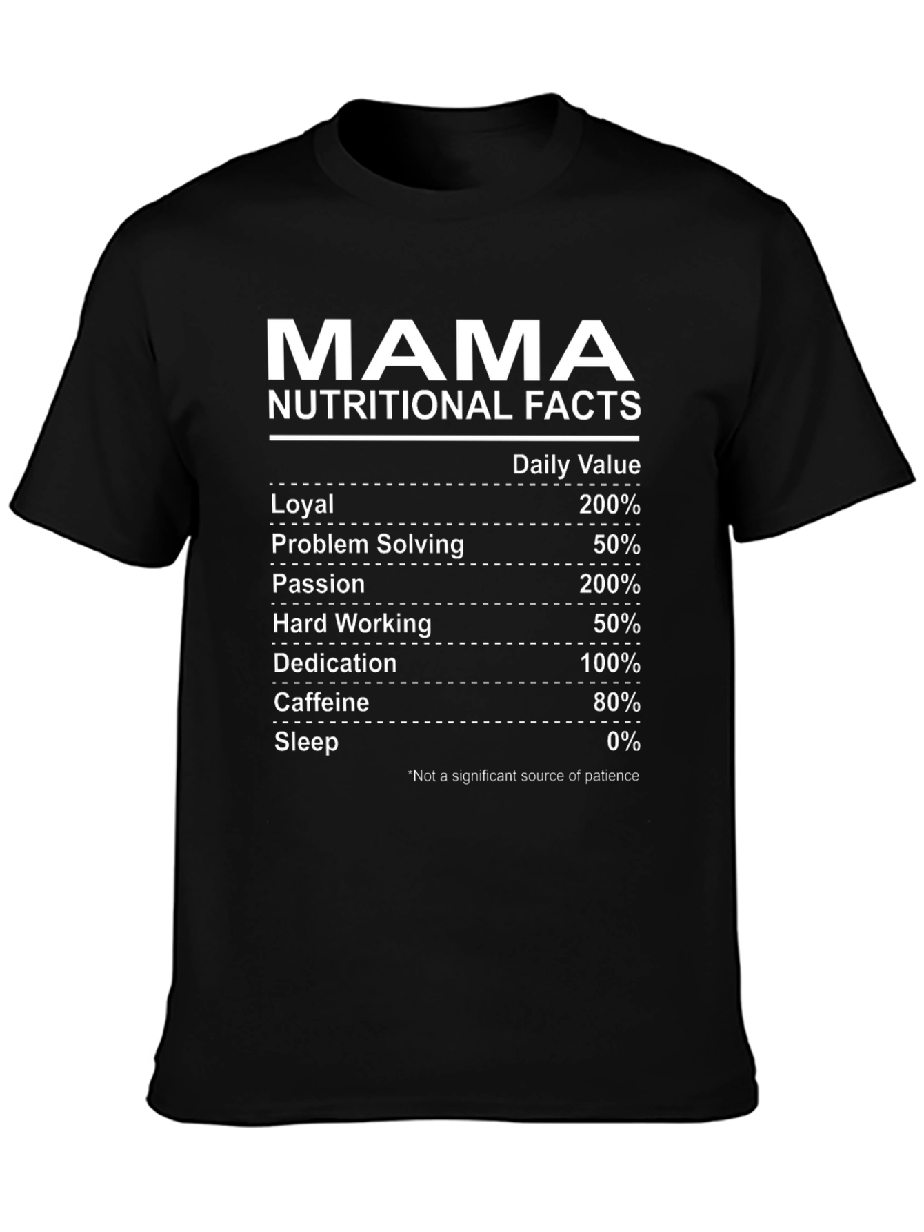Mama Nutritional Facts T-Shirt