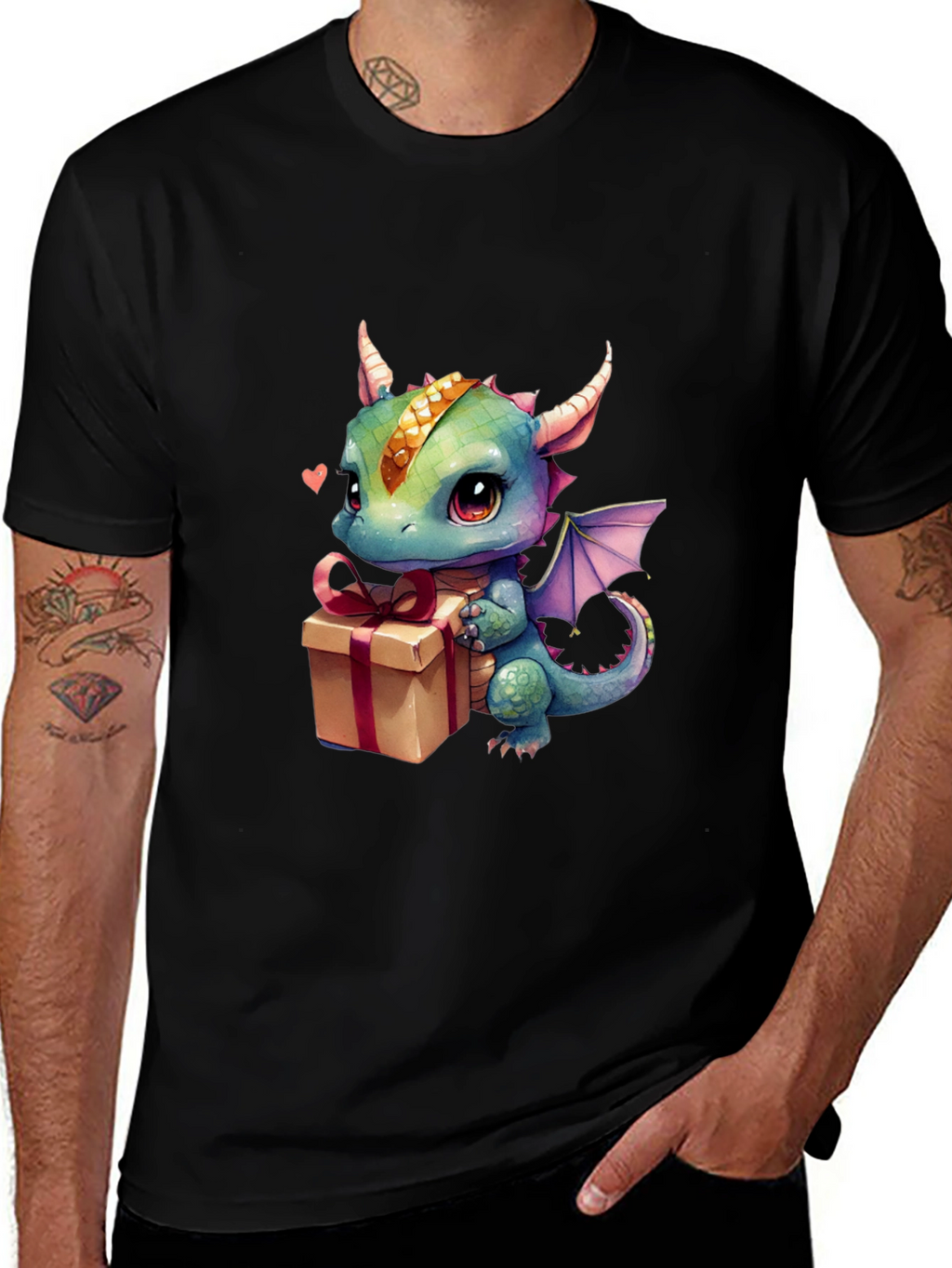 Dragon Gift T-Shirt - Cute Cartoon Animal Tee
