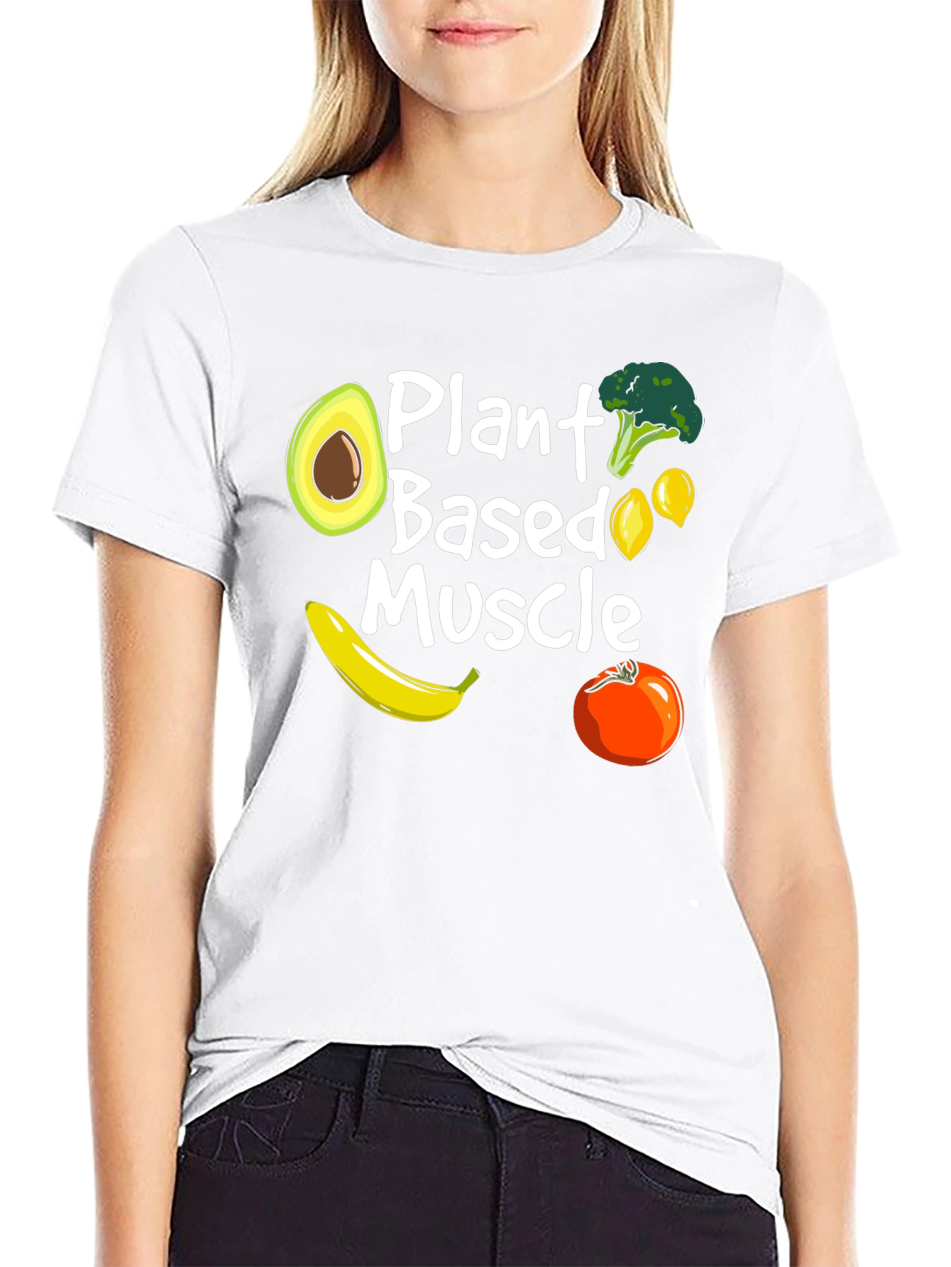 Plant Based Muscle T-Shirt Vegan Gym Tee