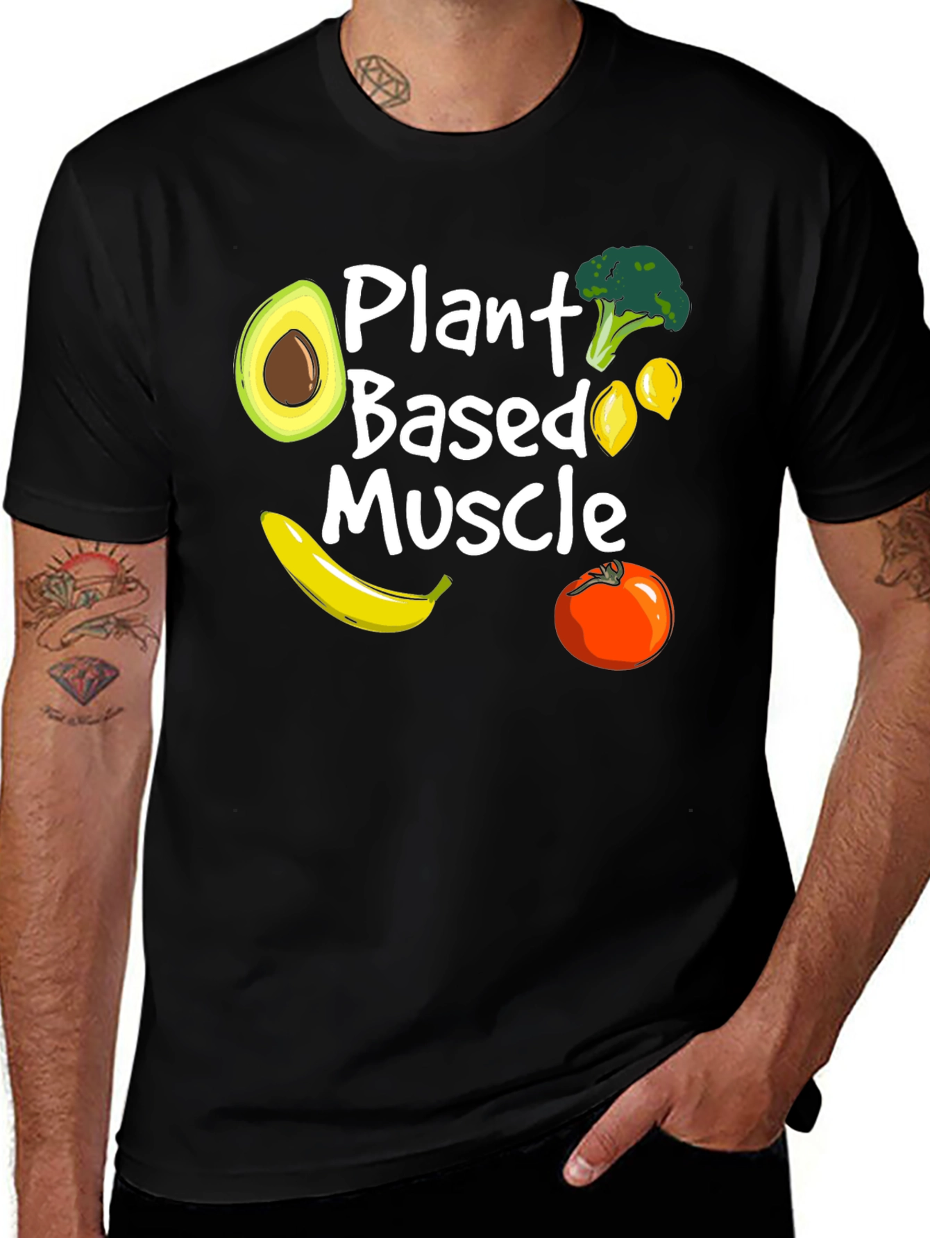 Plant Based Muscle T-Shirt Vegan Gym Tee