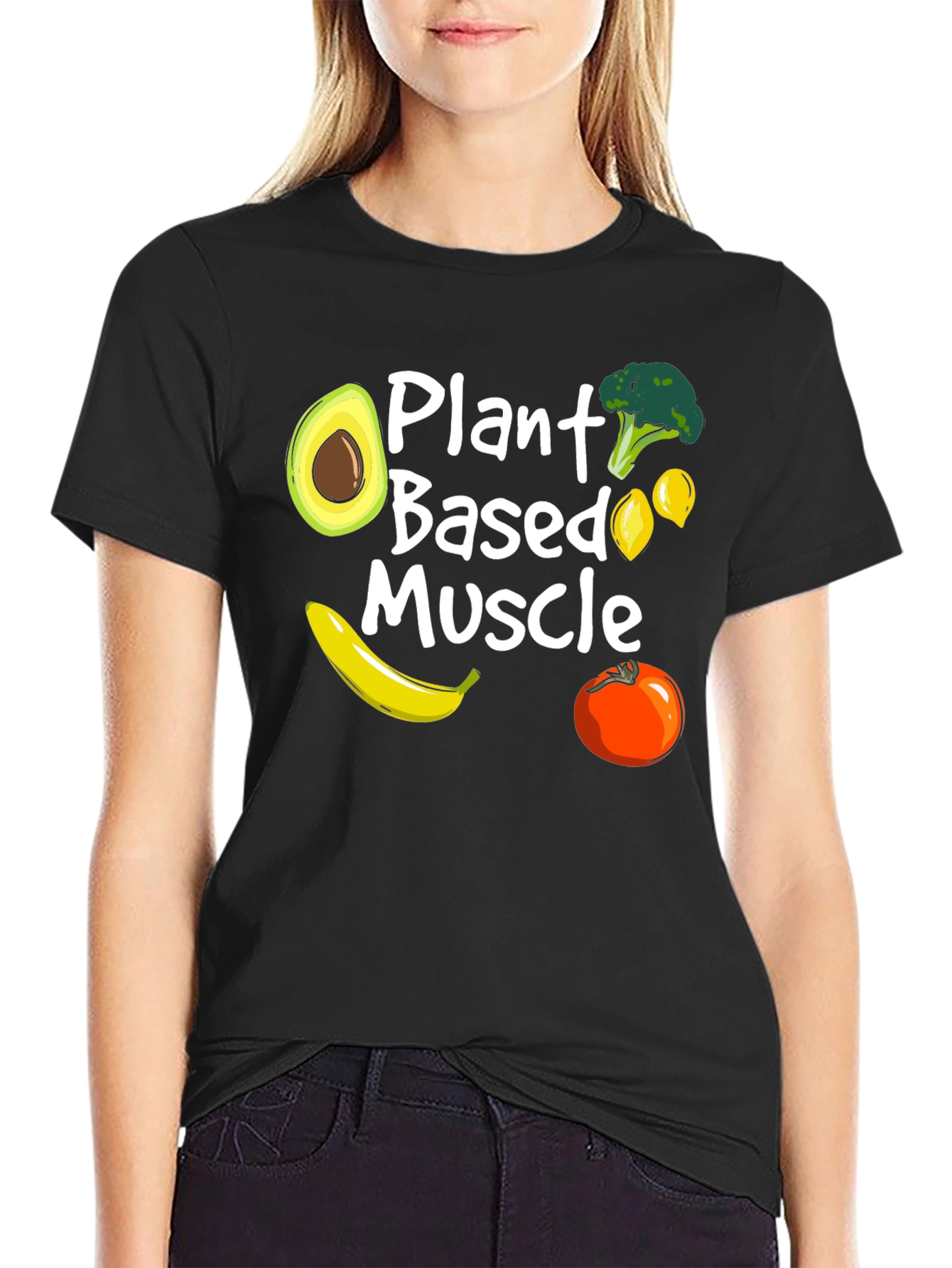 Plant Based Muscle T-Shirt Vegan Gym Tee