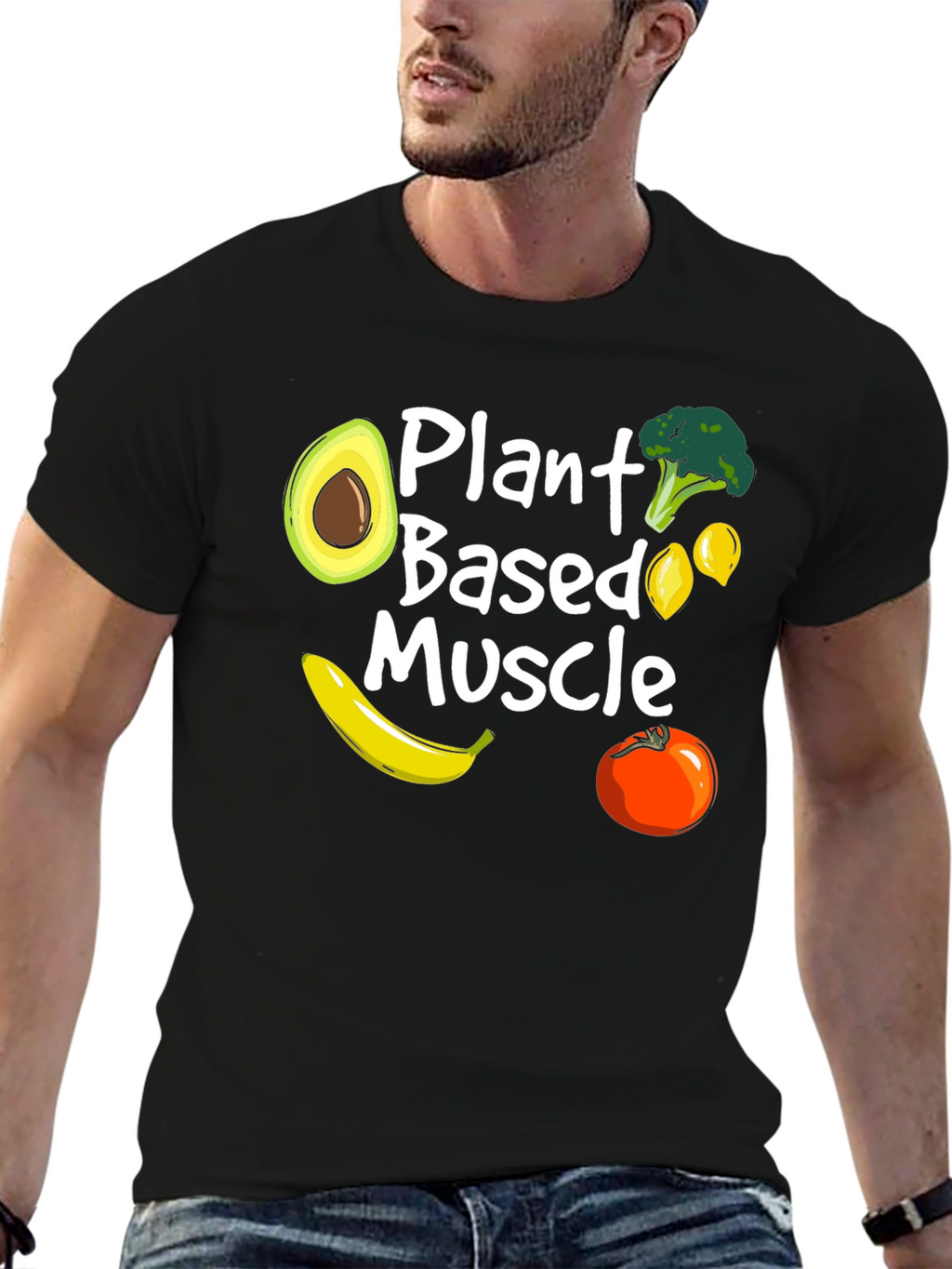 Plant Based Muscle T-Shirt Vegan Gym Tee