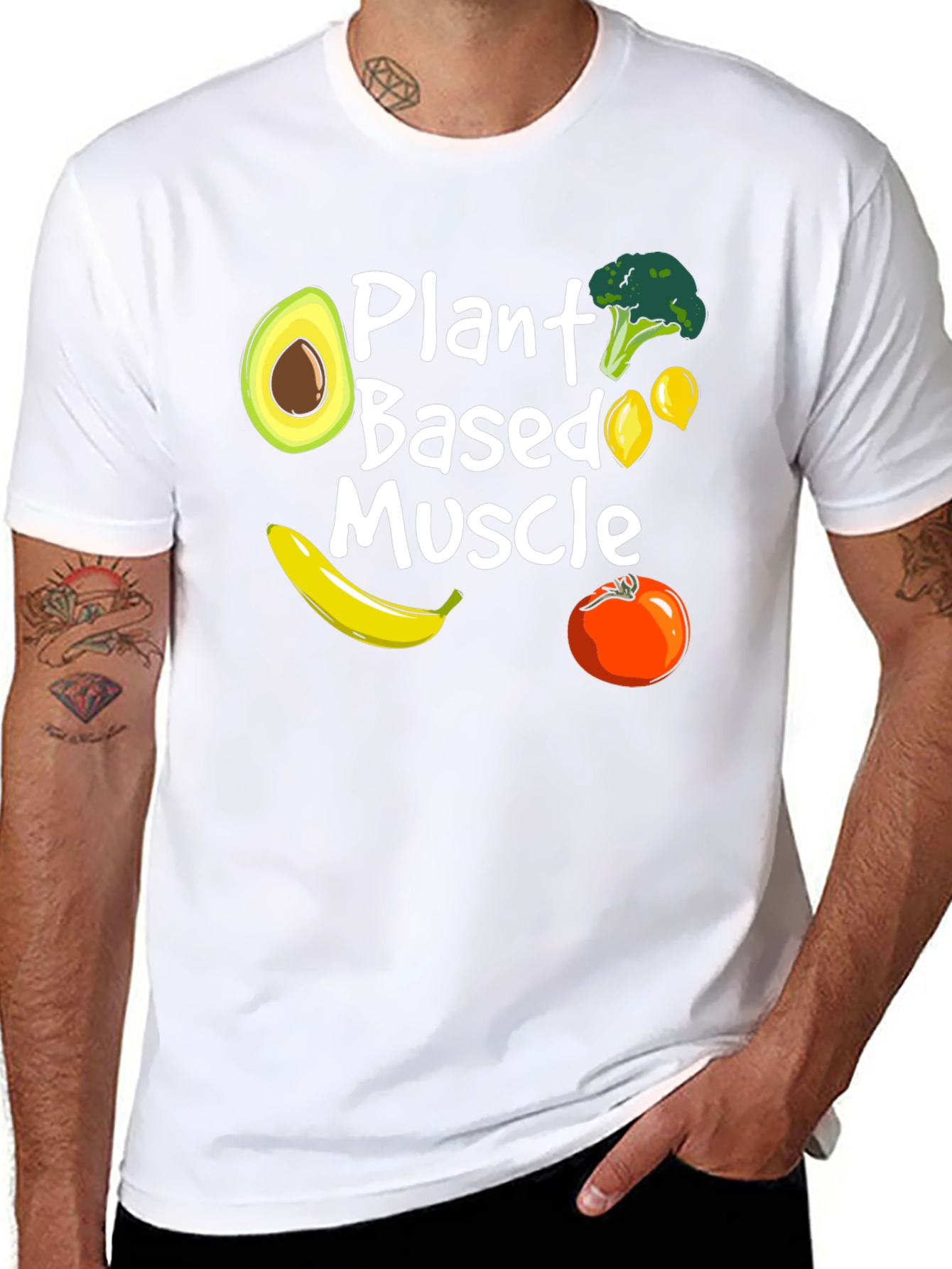 Plant Based Muscle T-Shirt Vegan Gym Tee
