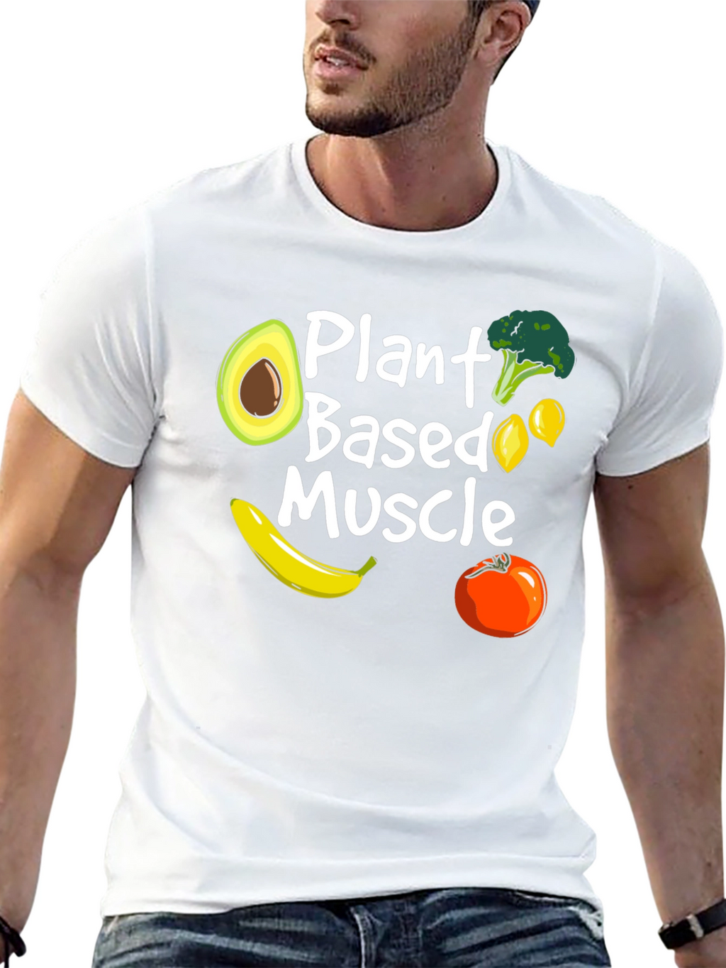 Plant Based Muscle T-Shirt Vegan Gym Tee