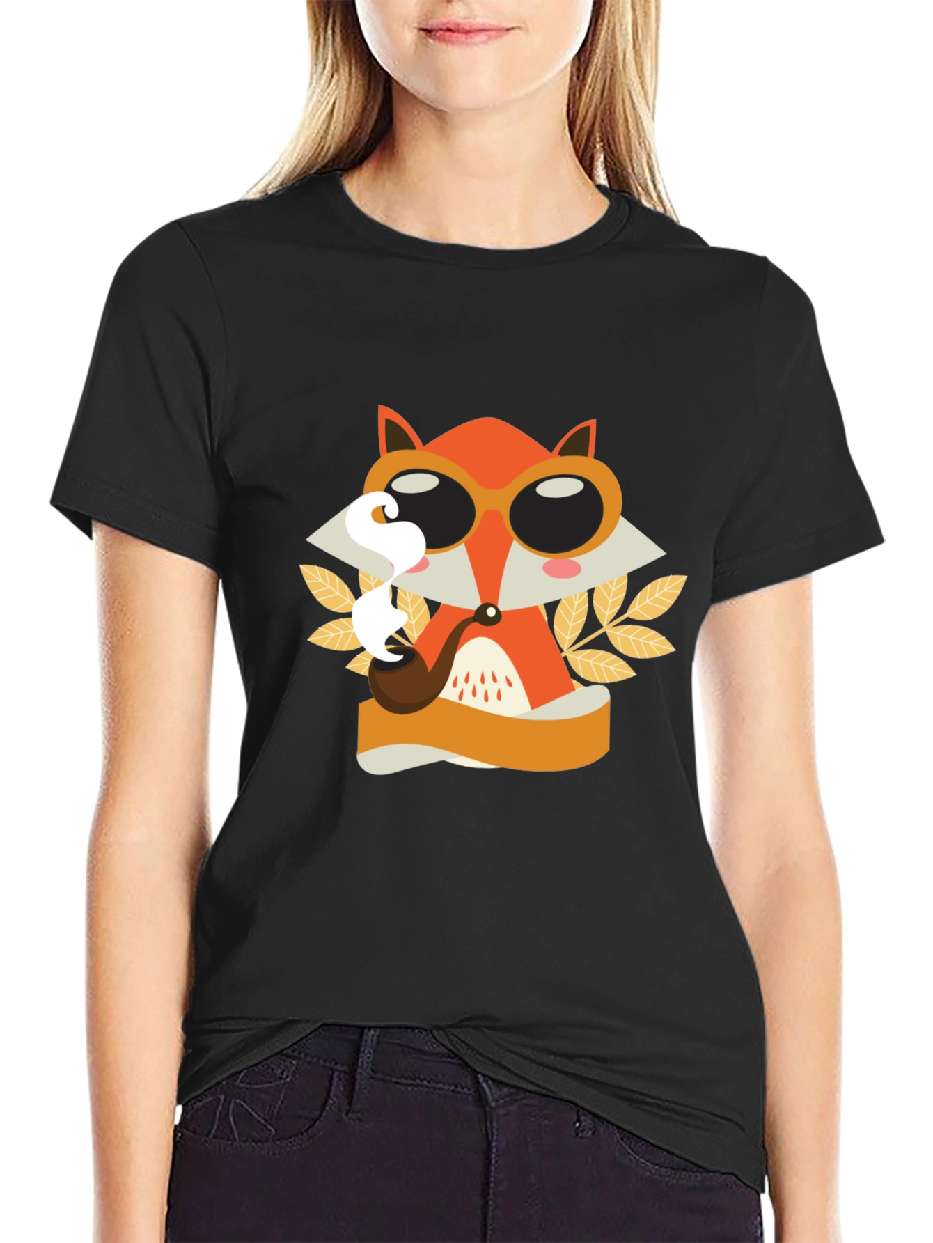 Smoking Fox Graphic Tee - Stylish Unisex T-Shirt