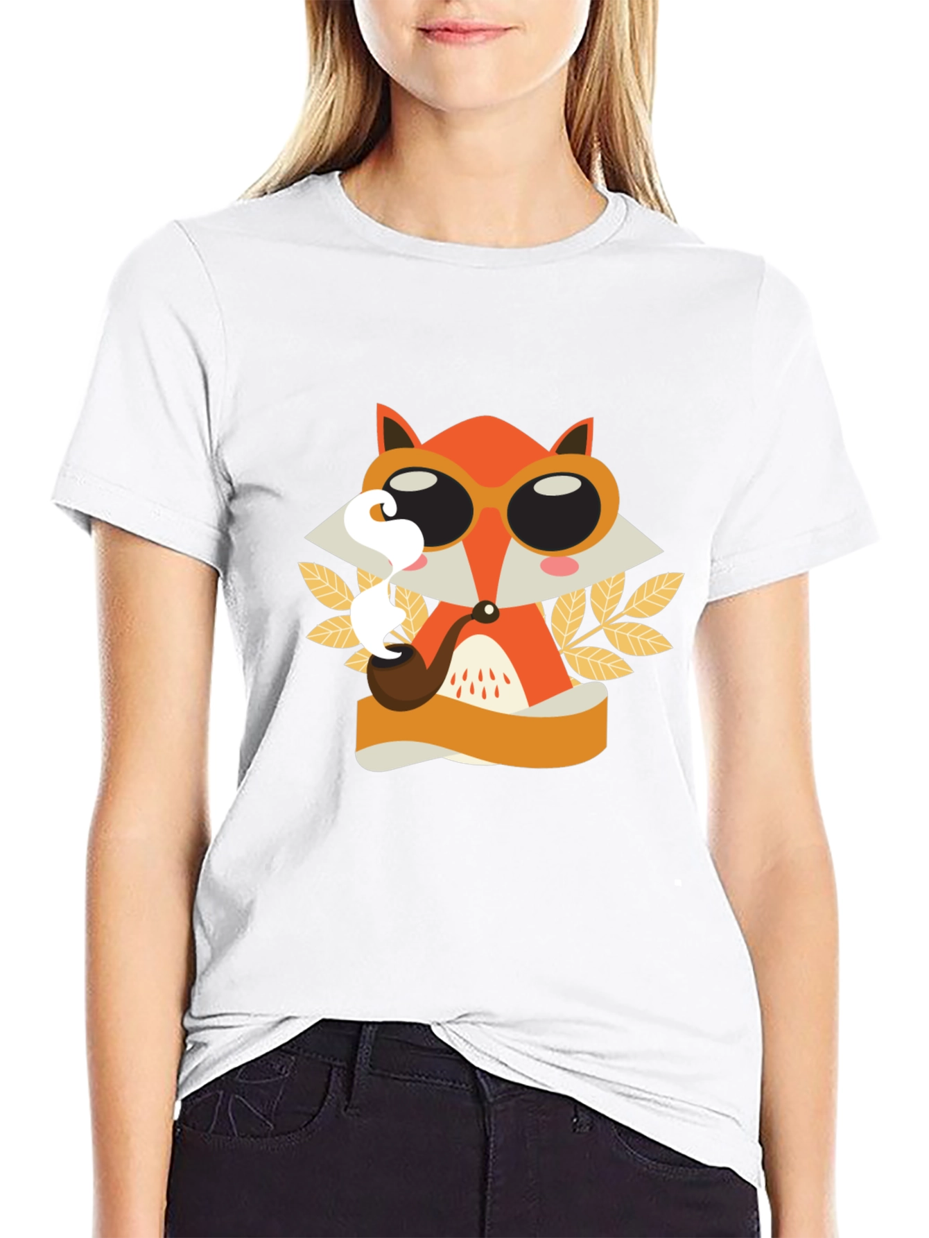 Smoking Fox Graphic Tee - Stylish Unisex T-Shirt