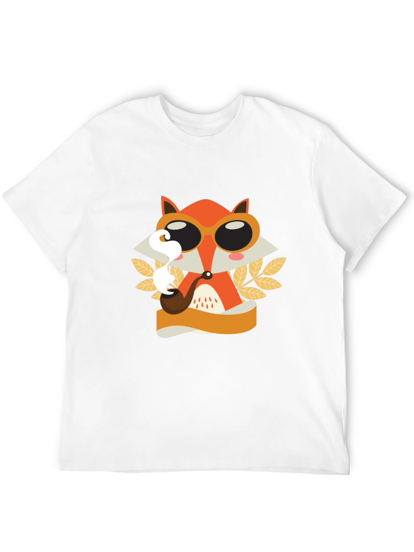 Smoking Fox Graphic Tee - Stylish Unisex T-Shirt