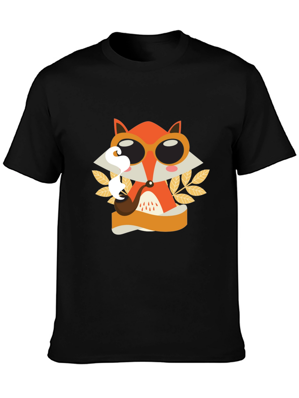 Smoking Fox Graphic Tee - Stylish Unisex T-Shirt