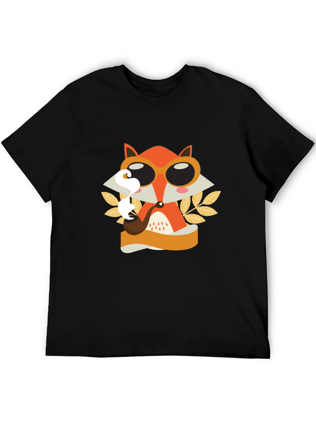 Smoking Fox Graphic Tee - Stylish Unisex T-Shirt