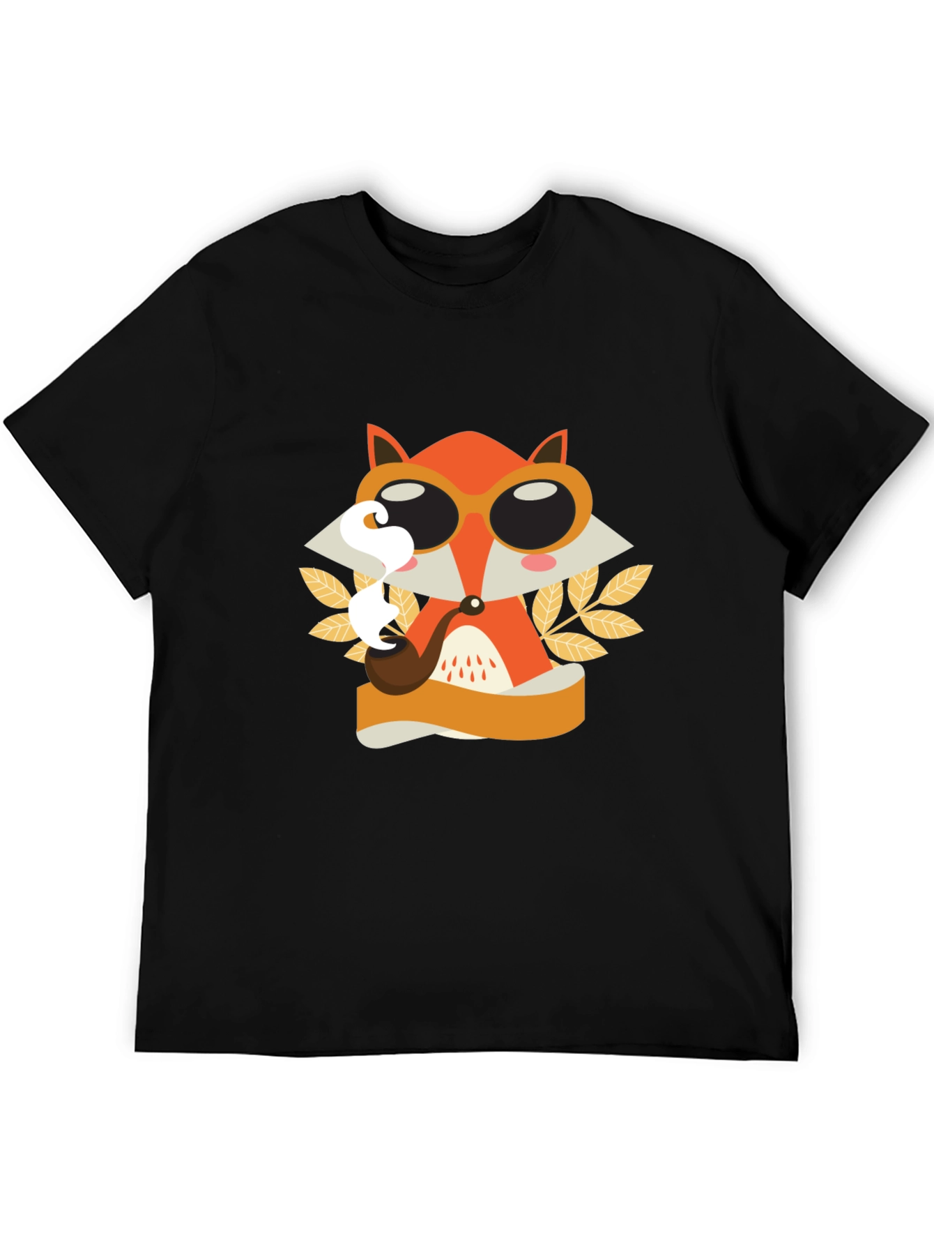Smoking Fox Graphic Tee - Stylish Unisex T-Shirt