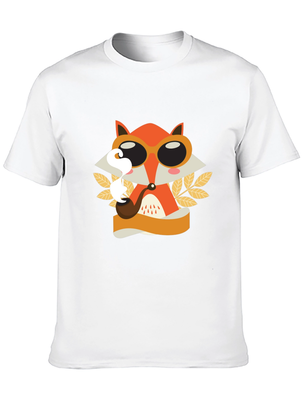 Smoking Fox Graphic Tee - Stylish Unisex T-Shirt