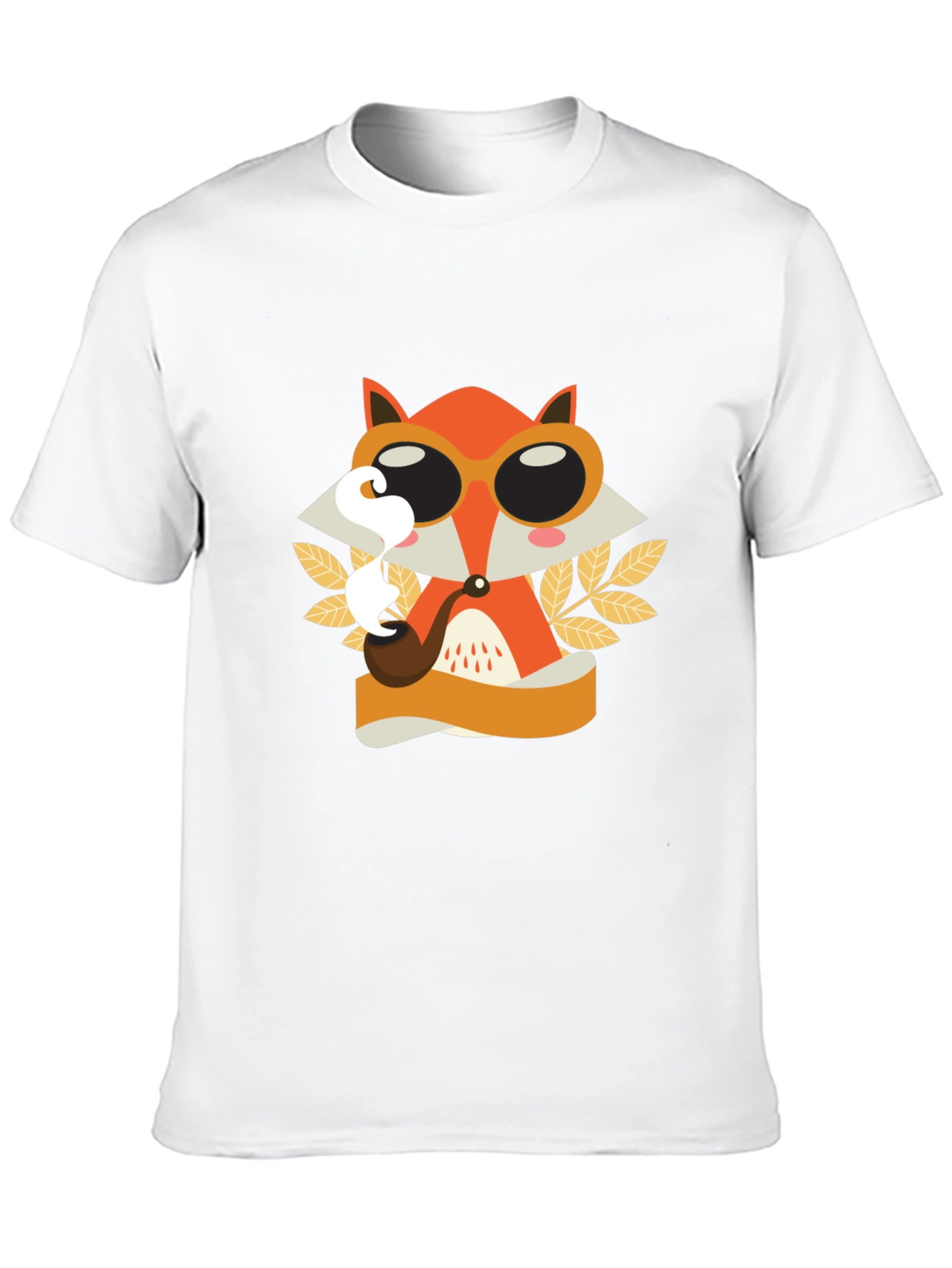 Smoking Fox Graphic Tee - Stylish Unisex T-Shirt