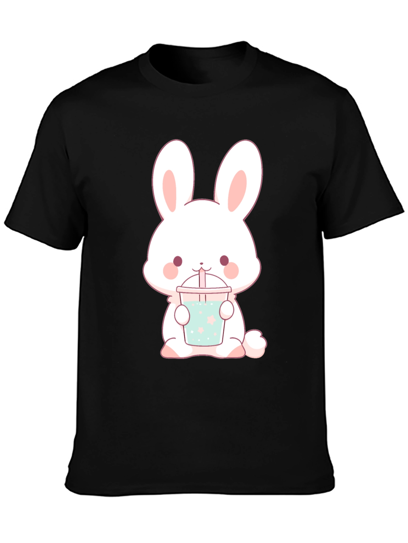 Cute Bunny Boba Tea Graphic Tee - Soft Cotton T-Shirt