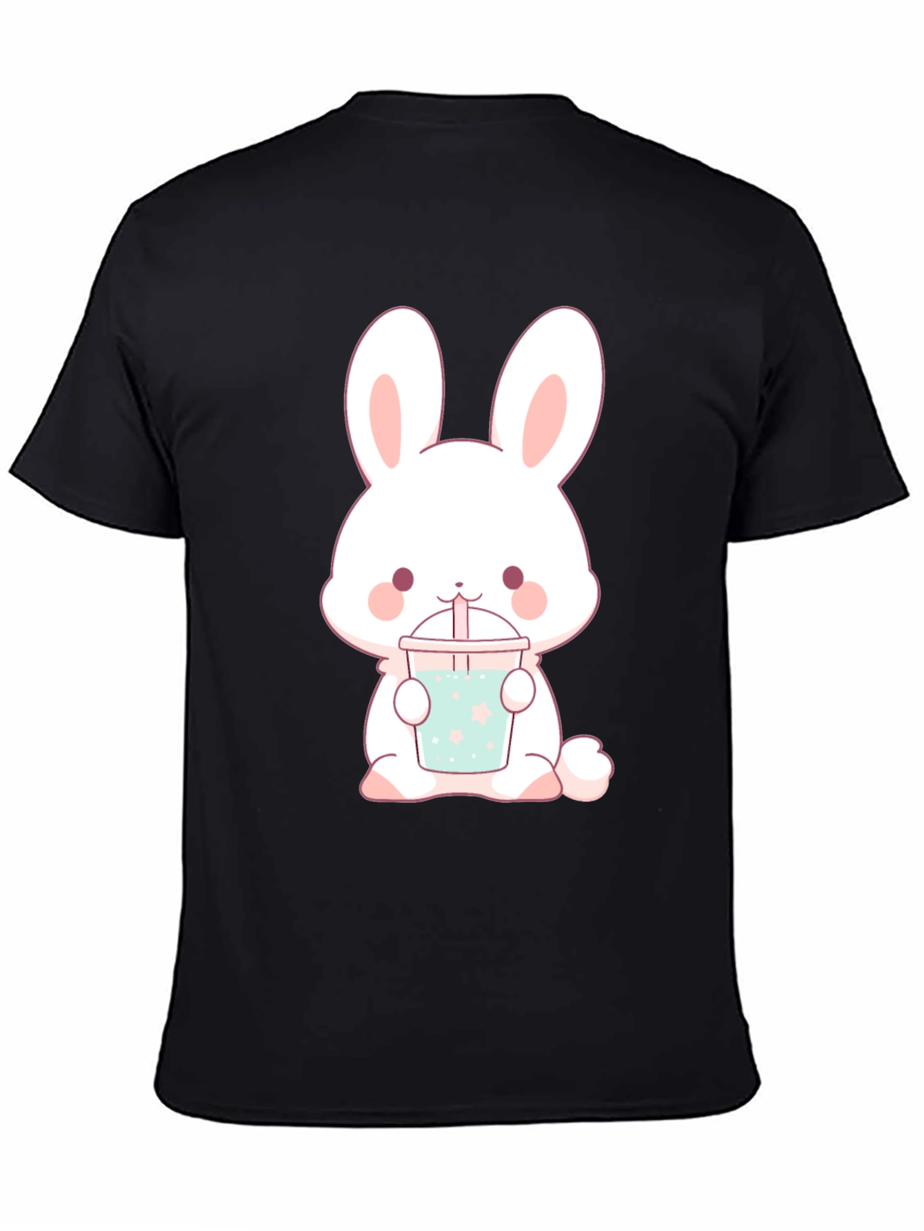 Cute Bunny Boba Tea Graphic Tee - Soft Cotton T-Shirt