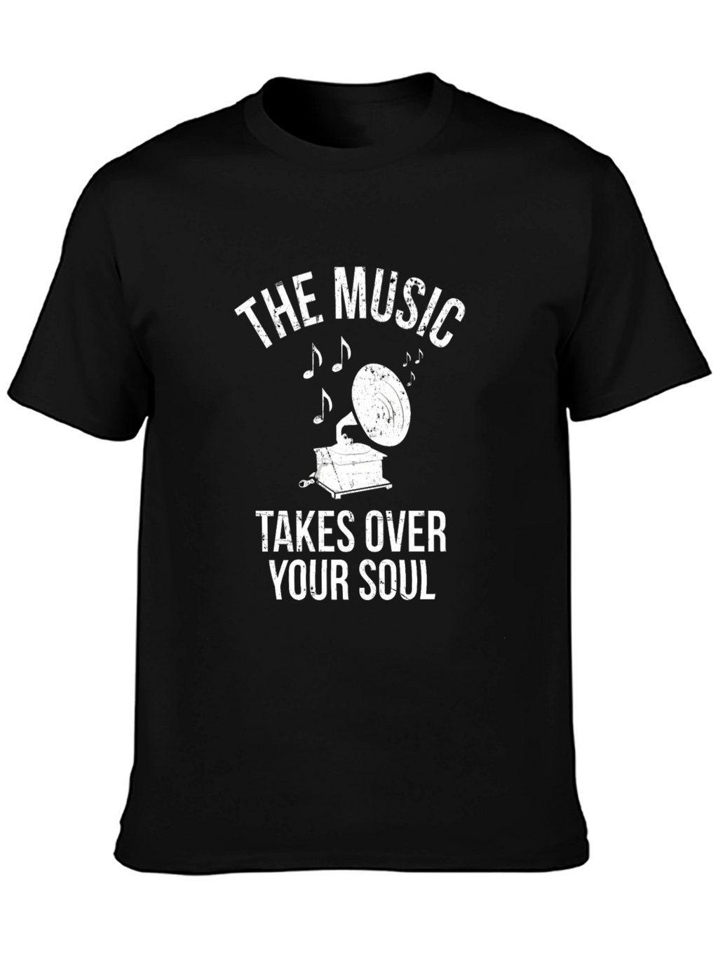 The Music Takes Over Your Soul Black Tee