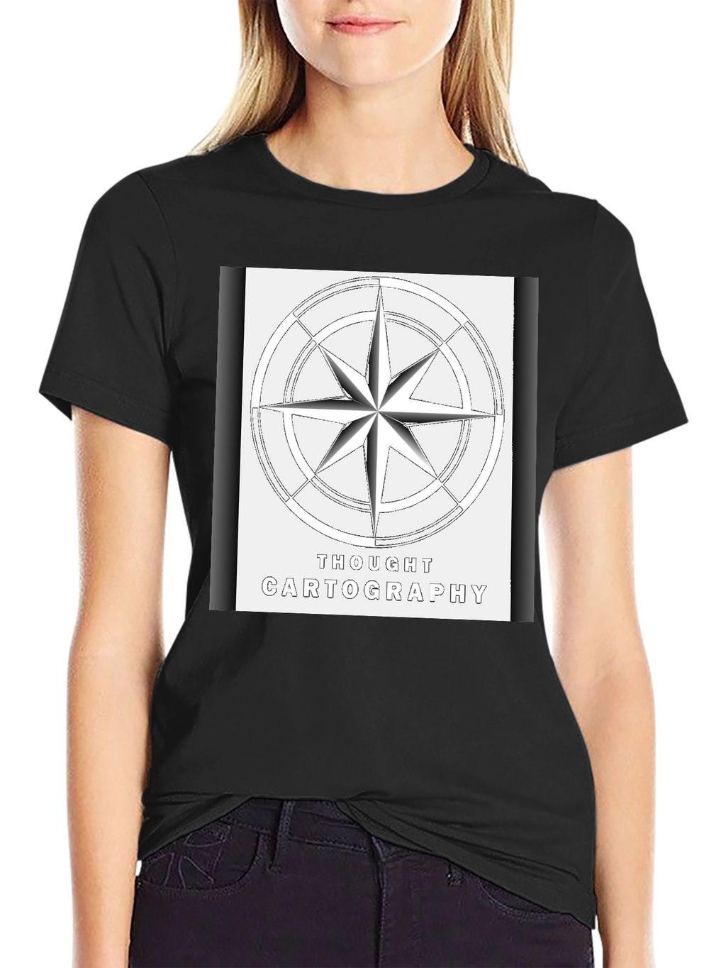 Thought Cartography Graphic T-Shirt - Black