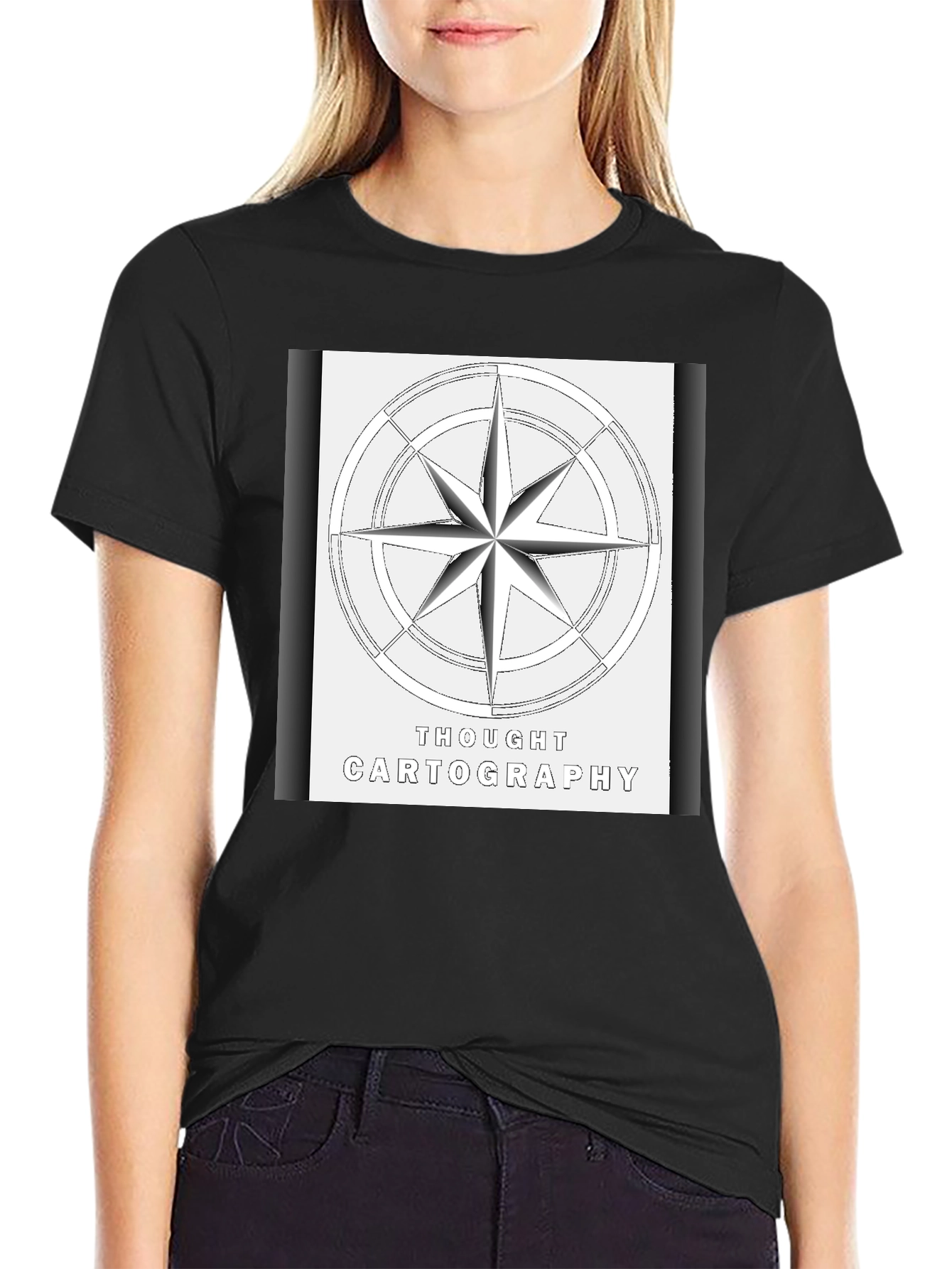 Thought Cartography Graphic T-Shirt - Black