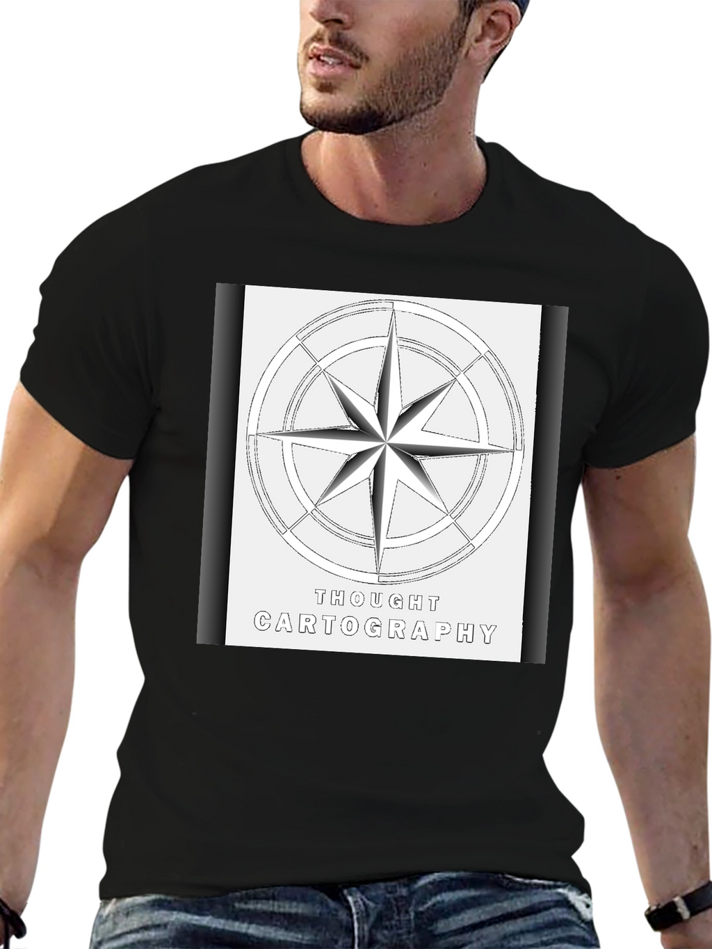 Thought Cartography Graphic T-Shirt - Black