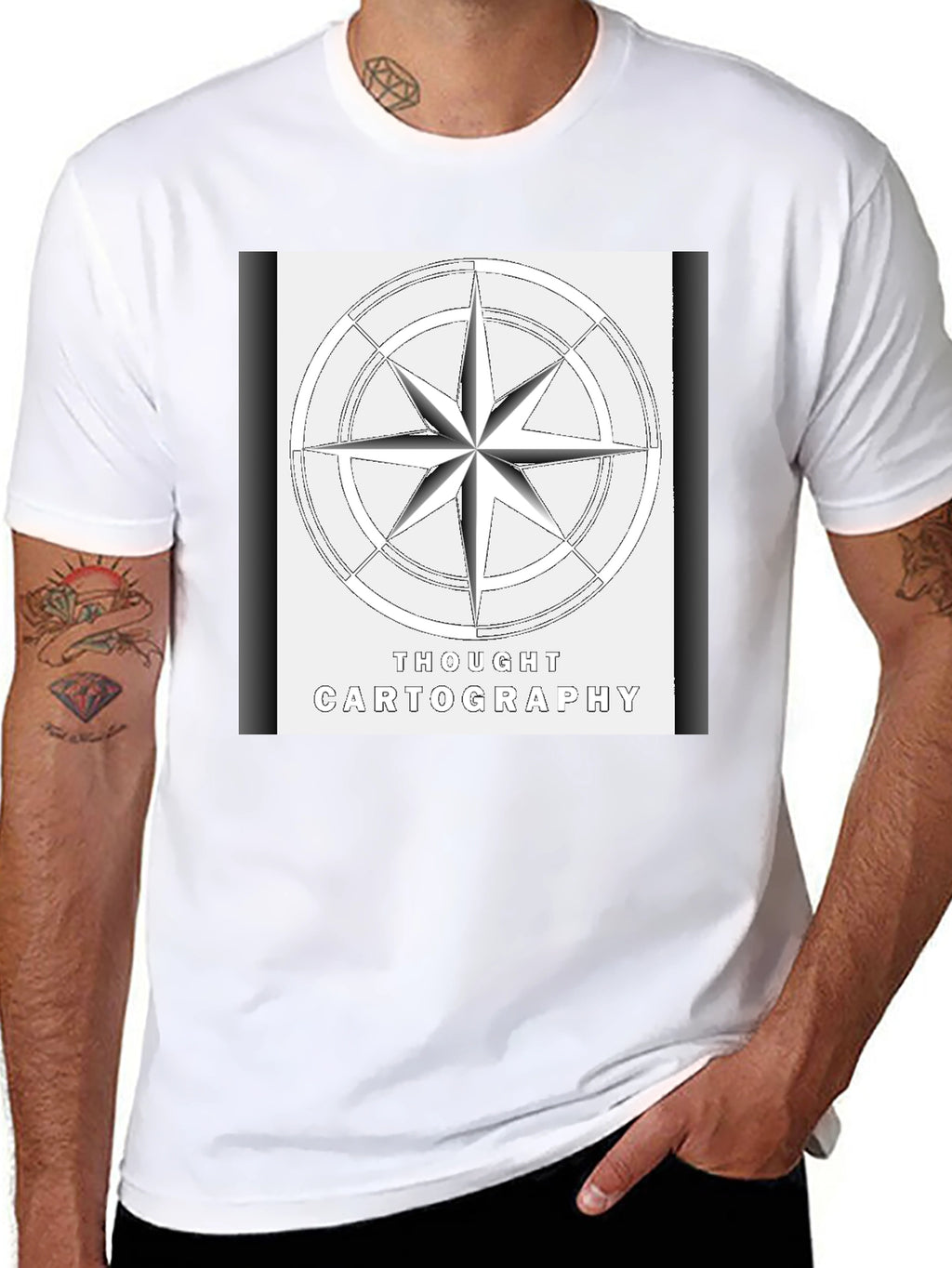 Thought Cartography Graphic T-Shirt - Black