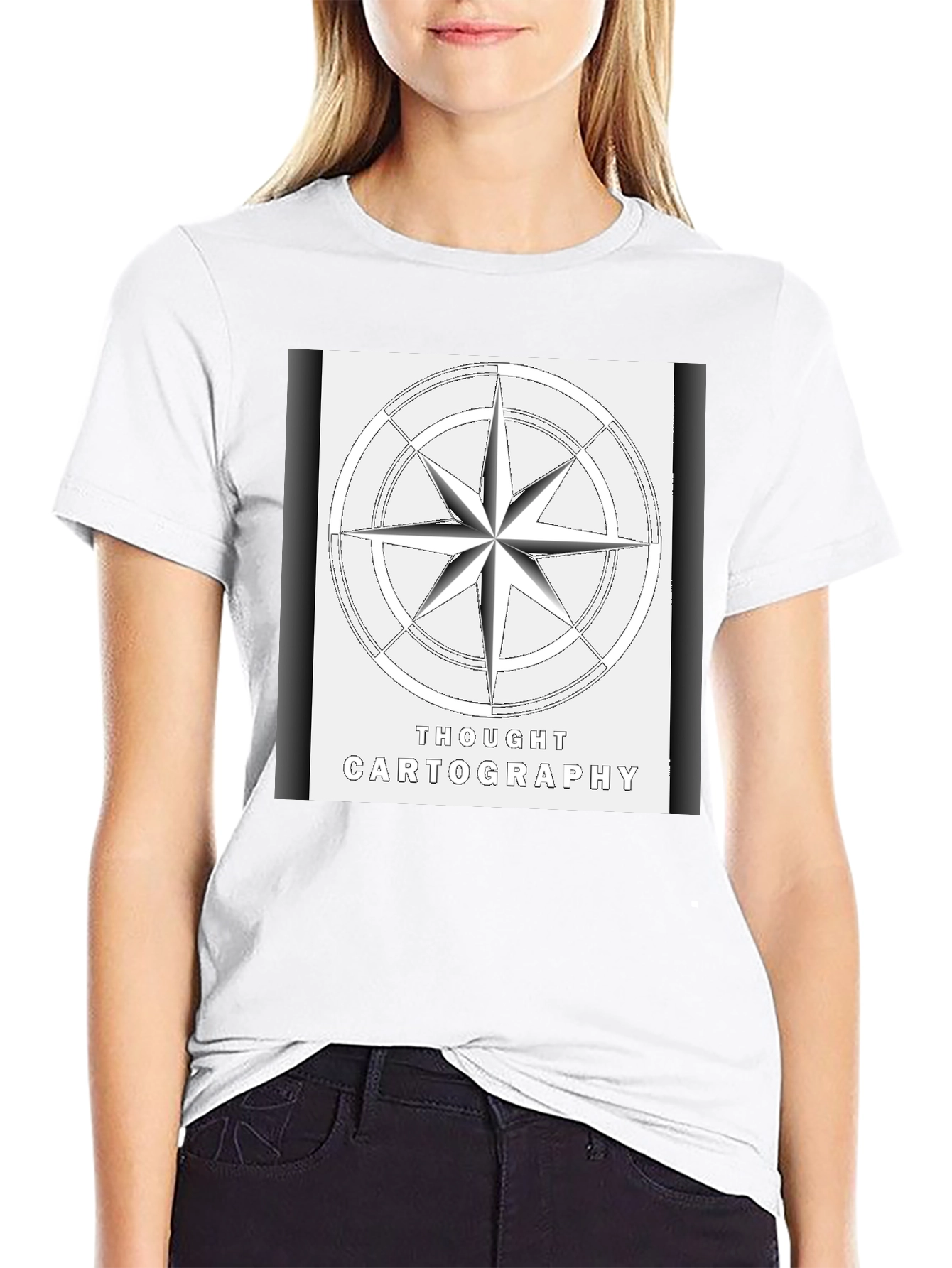 Thought Cartography Graphic T-Shirt - Black