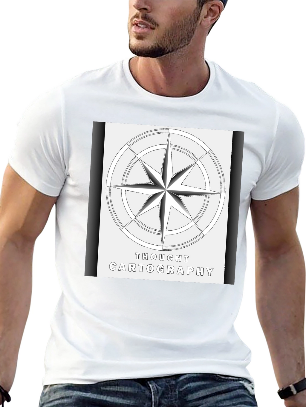 Thought Cartography Graphic T-Shirt - Black