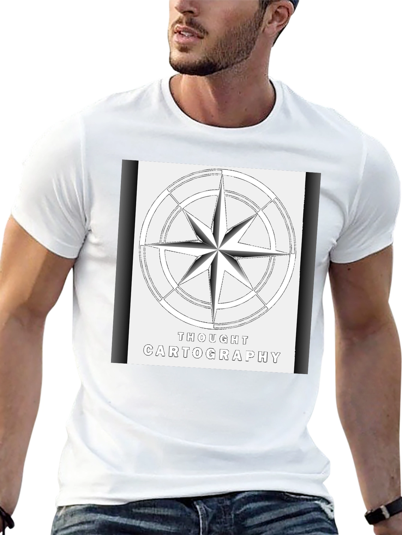 Thought Cartography Graphic T-Shirt - Black