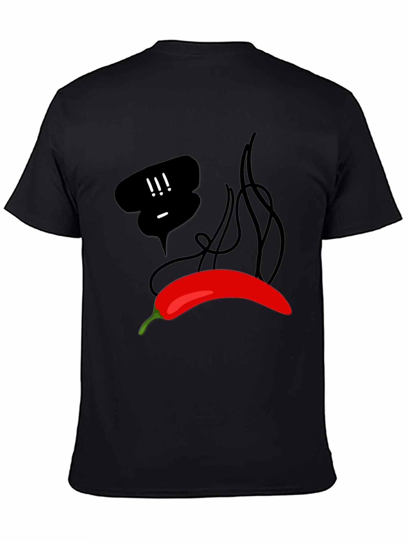 Spicy Pepper Graphic Tee - Black Unisex T-Shirt