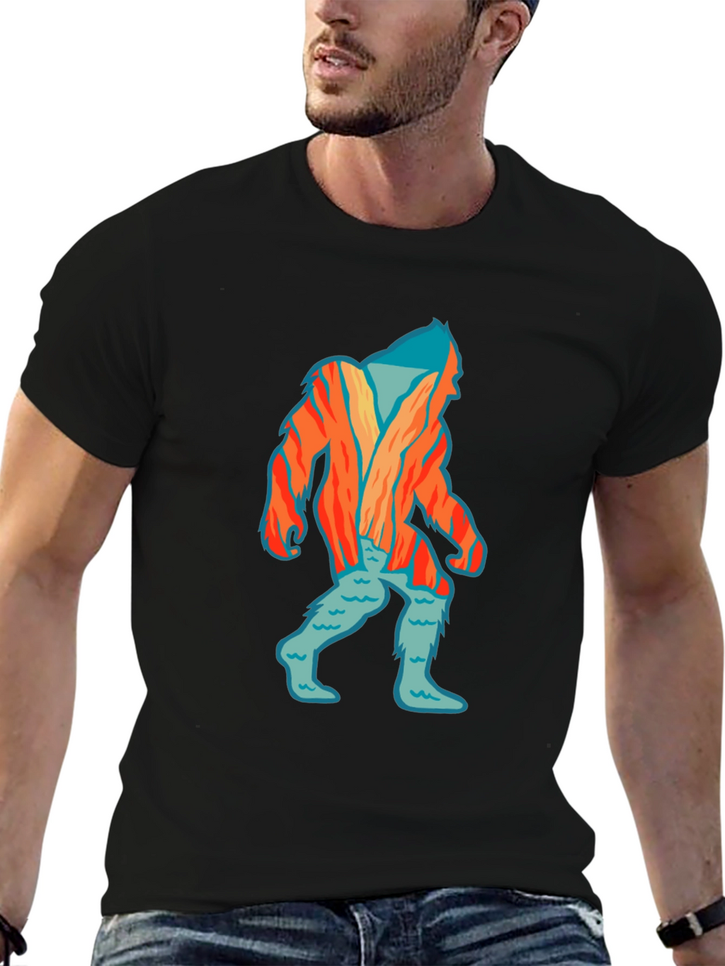 Bigfoot Graphic T-Shirt - Quirky Sasquatch Design