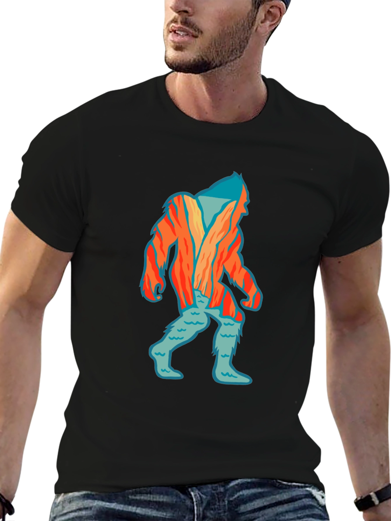 Bigfoot Graphic T-Shirt - Quirky Sasquatch Design