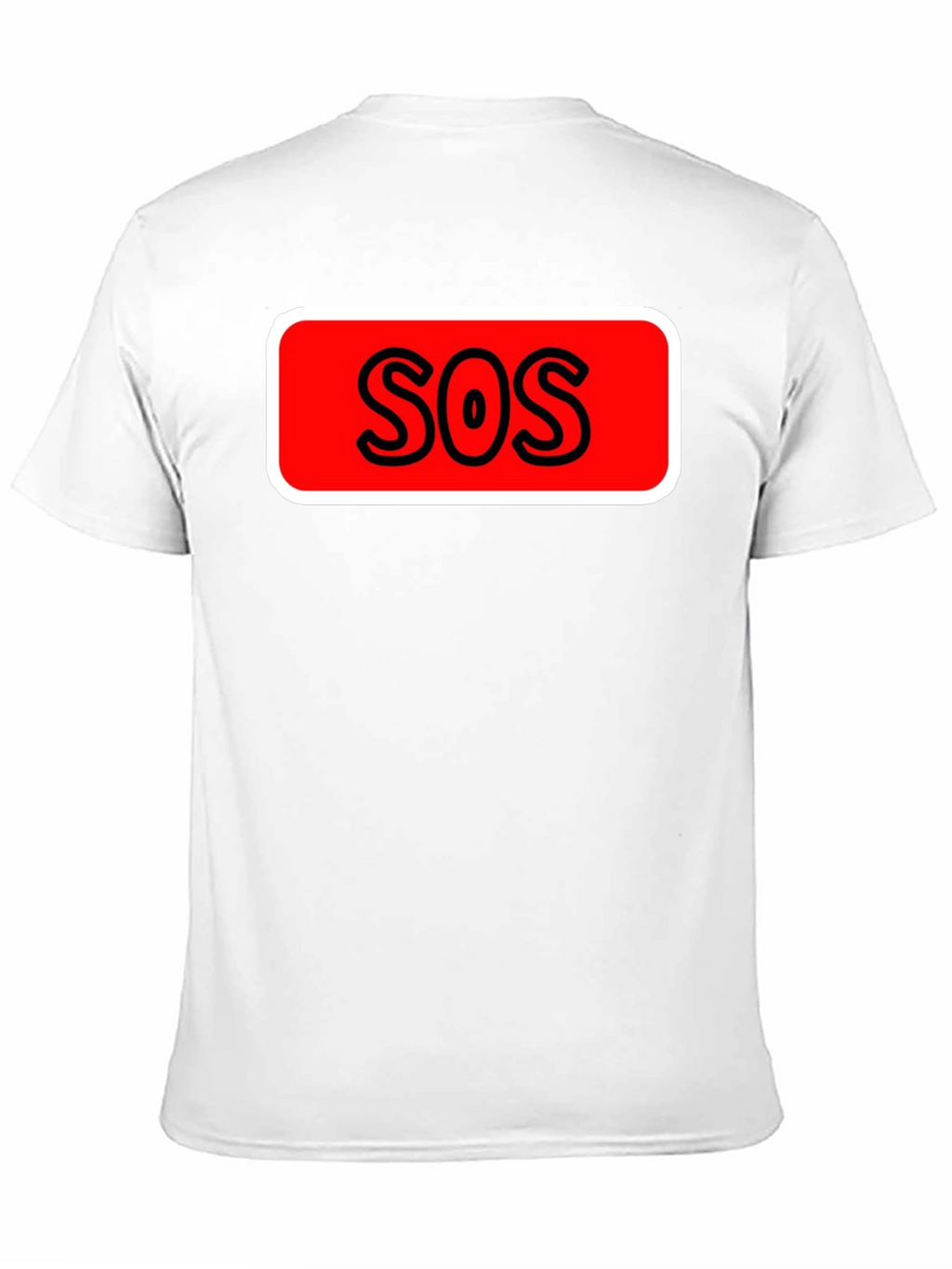 SOS Graphic Tee - Black Cotton Casual T-Shirt