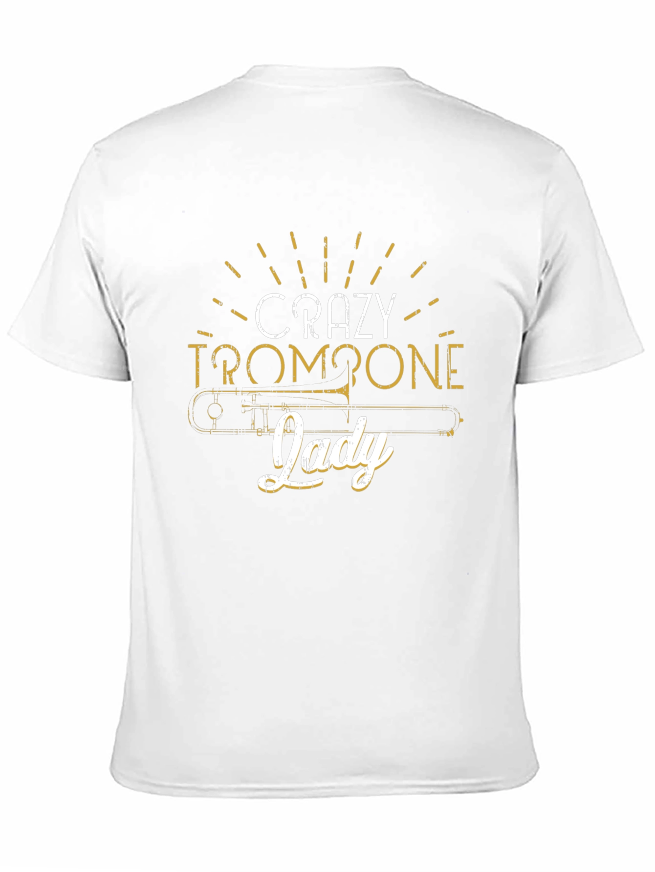 Crazy Trombone Lady T-Shirt - Music Lover Tee