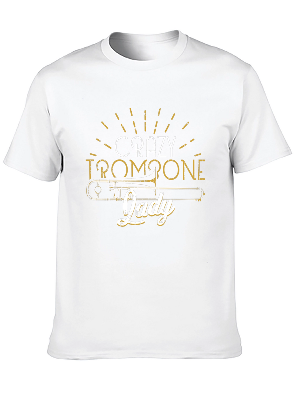 Crazy Trombone Lady T-Shirt - Music Lover Tee