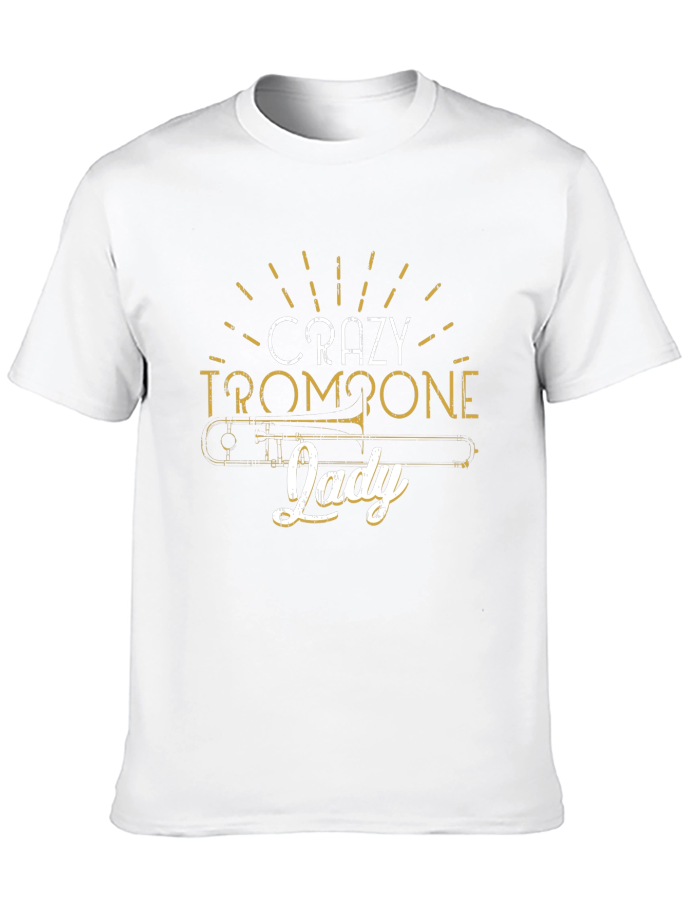 Crazy Trombone Lady T-Shirt - Music Lover Tee