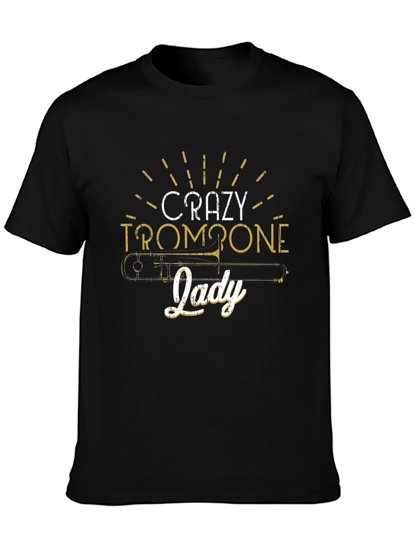Crazy Trombone Lady T-Shirt - Music Lover Tee