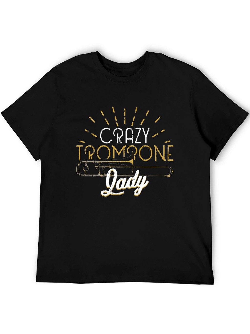 Crazy Trombone Lady T-Shirt - Music Lover Tee