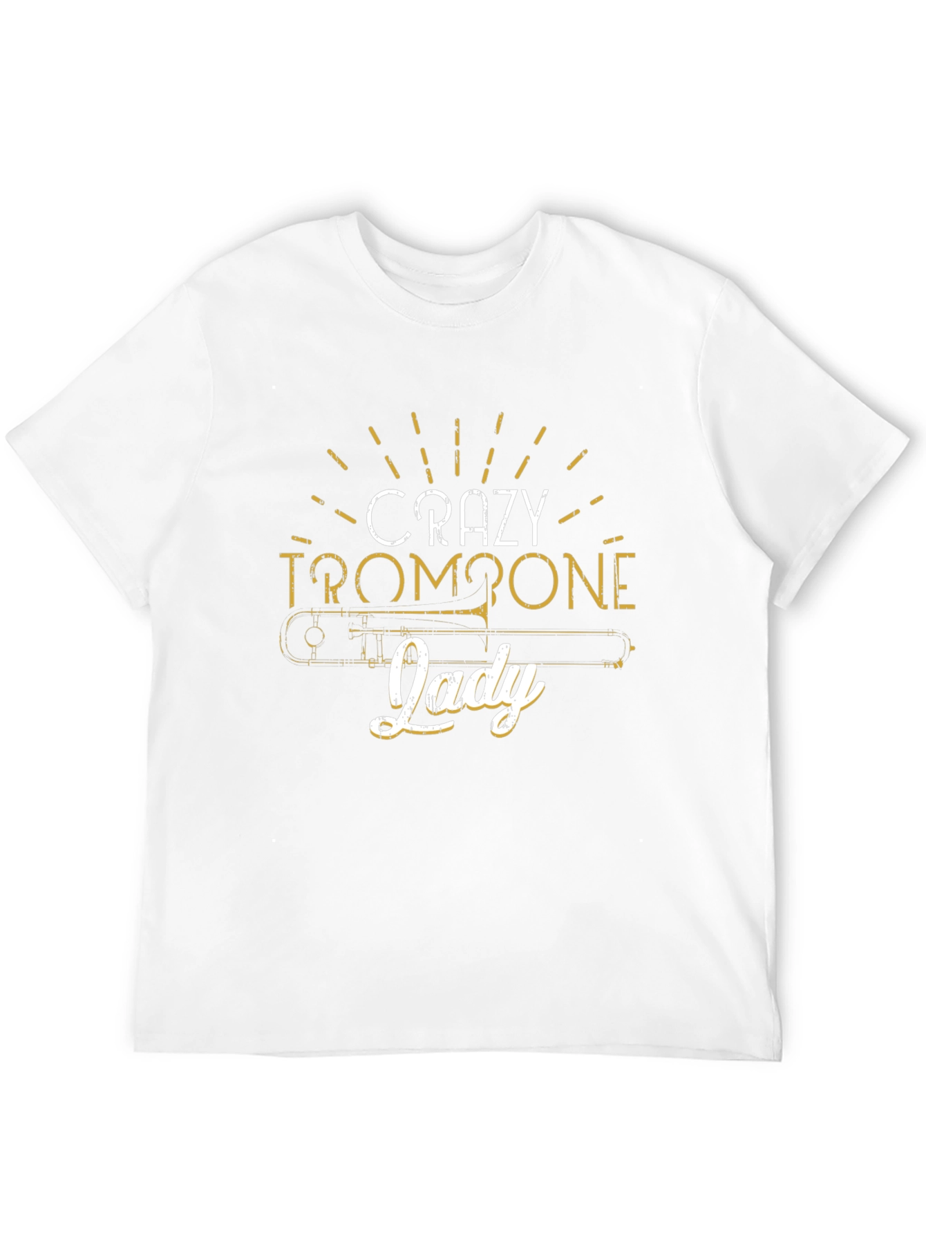Crazy Trombone Lady T-Shirt - Music Lover Tee