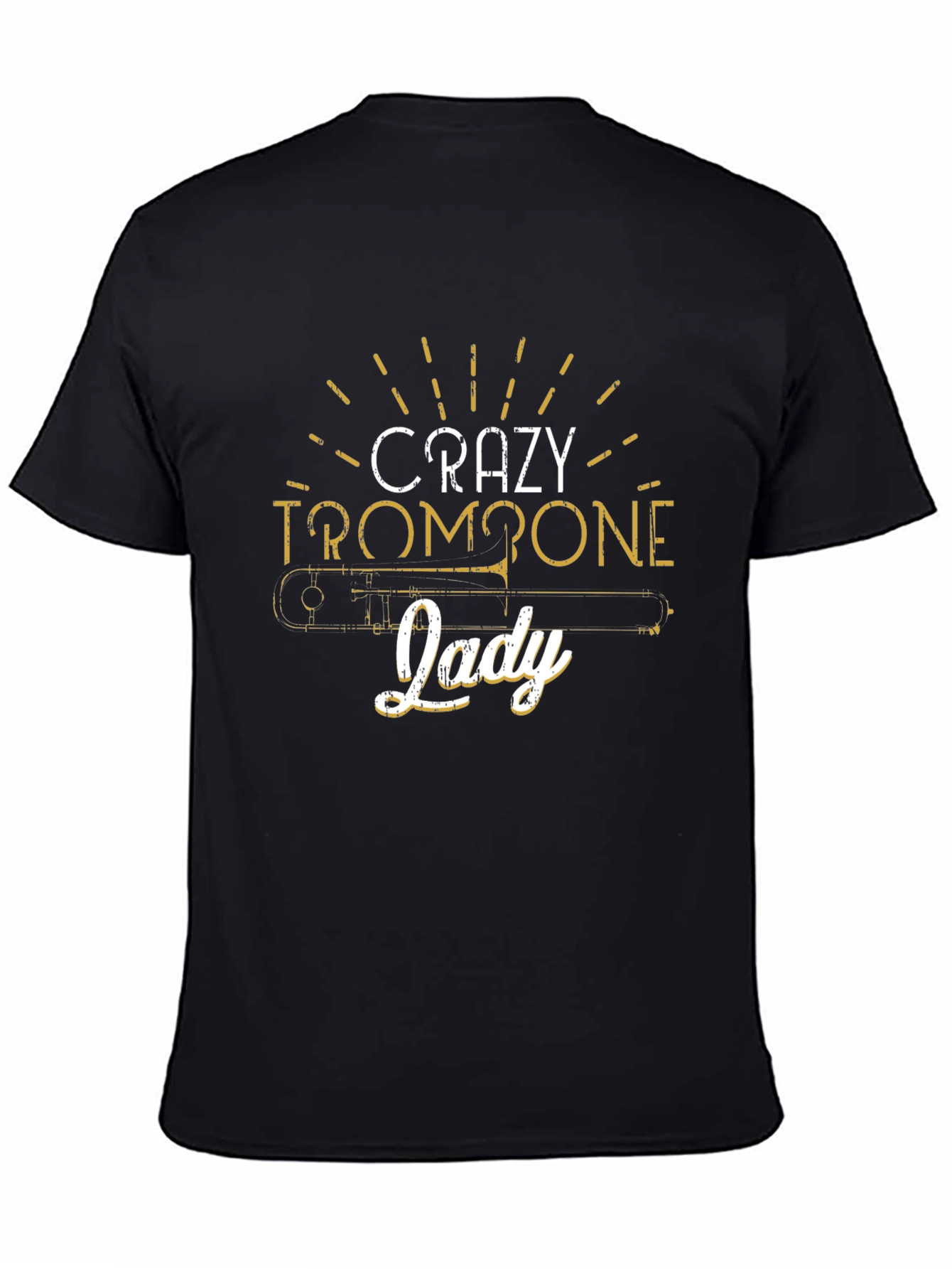 Crazy Trombone Lady T-Shirt - Music Lover Tee